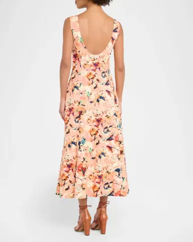 Ulla Johnson Georgie Floral Cotton Midi Dress | Thumbnail 3 Ulla Johnson Georgie Floral Cotton Midi Dress | Thumbnail 3