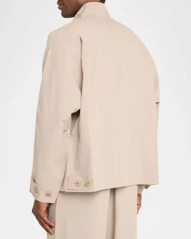 IM MEN Men 's Flat Foldable Zip-Front Jacket | Thumbnail 3 IM MEN Men 's Flat Foldable Zip-Front Jacket | Thumbnail 3