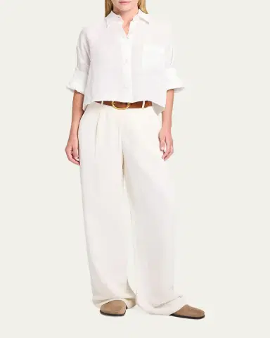 TWP Hudson St Pants in Coated Viscose Linen | Thumbnail 2 TWP Hudson St Pants in Coated Viscose Linen | Thumbnail 2