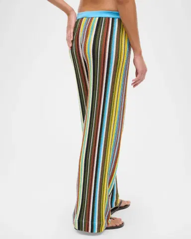 STAUD Ali Striped Crochet Knit Pants | Thumbnail 3 STAUD Ali Striped Crochet Knit Pants | Thumbnail 3