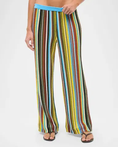 STAUD Ali Striped Crochet Knit Pants | Thumbnail 4 STAUD Ali Striped Crochet Knit Pants | Thumbnail 4