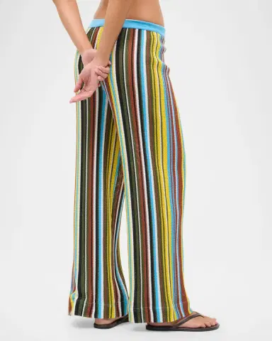 STAUD Ali Striped Crochet Knit Pants | Thumbnail 5 STAUD Ali Striped Crochet Knit Pants | Thumbnail 5