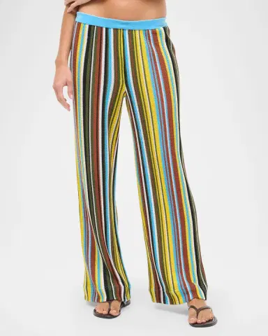 STAUD Ali Striped Crochet Knit Pants | Thumbnail 6 STAUD Ali Striped Crochet Knit Pants | Thumbnail 6