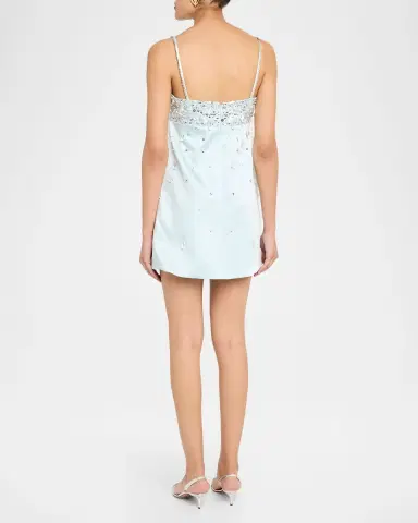 Retrofête Lorelai Embellished Satin Mini Dress | Thumbnail 3 Retrofête Lorelai Embellished Satin Mini Dress | Thumbnail 3