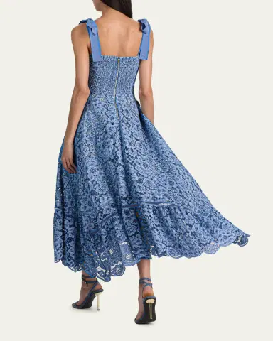 Alice + Olivia Rosee Lace Bustier Midi Dress | Thumbnail 3 Alice + Olivia Rosee Lace Bustier Midi Dress | Thumbnail 3