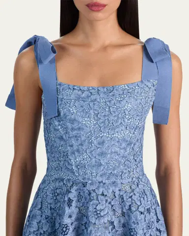 Alice + Olivia Rosee Lace Bustier Midi Dress | Thumbnail 5 Alice + Olivia Rosee Lace Bustier Midi Dress | Thumbnail 5