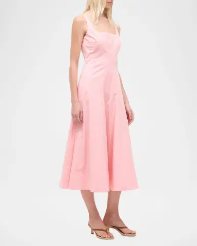 STAUD Willow Poplin Midi Dress | Thumbnail 6 STAUD Willow Poplin Midi Dress | Thumbnail 6