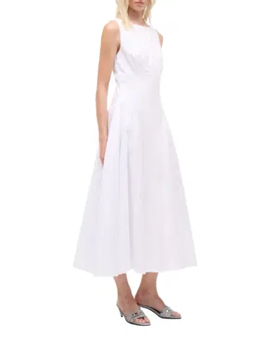 Staud Gwen Drop-Waist Midi Dress | Thumbnail 1 Staud Gwen Drop-Waist Midi Dress | Thumbnail 1