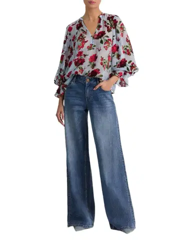 ALICE + OLIVIA Moranne Semi-Sheer Blouse | Thumbnail 1 ALICE + OLIVIA Moranne Semi-Sheer Blouse | Thumbnail 1