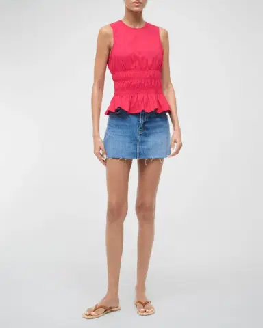 STAUD Culver Sleeveless Peplum Top | Thumbnail 2 STAUD Culver Sleeveless Peplum Top | Thumbnail 2