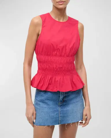 STAUD Culver Sleeveless Peplum Top | Thumbnail 3 STAUD Culver Sleeveless Peplum Top | Thumbnail 3