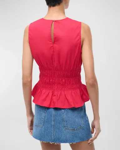 STAUD Culver Sleeveless Peplum Top | Thumbnail 4 STAUD Culver Sleeveless Peplum Top | Thumbnail 4
