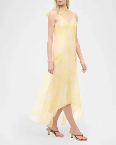 STAUD Auden Organza High-Low Dress | Thumbnail 4 STAUD Auden Organza High-Low Dress | Thumbnail 4