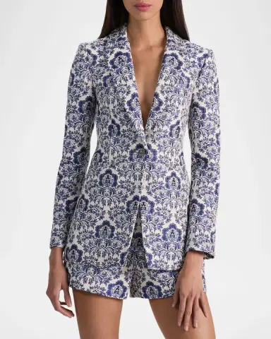 ALICE + OLIVIA Breann Long Fitted Blazer | Thumbnail 4 ALICE + OLIVIA Breann Long Fitted Blazer | Thumbnail 4