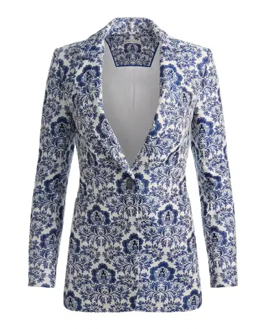 ALICE + OLIVIA Breann Long Fitted Blazer | Thumbnail 1 ALICE + OLIVIA Breann Long Fitted Blazer | Thumbnail 1