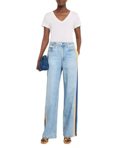 rag & bone rb Miramar Terry Wide-Leg Track Jeans | Thumbnail 1 rag & bone rb Miramar Terry Wide-Leg Track Jeans | Thumbnail 1