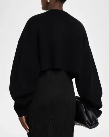 Toteme Wool Oversized Crop Cardigan | Thumbnail 3 Toteme Wool Oversized Crop Cardigan | Thumbnail 3