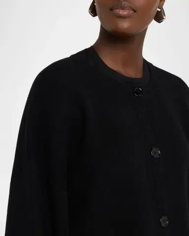 Toteme Wool Oversized Crop Cardigan | Thumbnail 5 Toteme Wool Oversized Crop Cardigan | Thumbnail 5