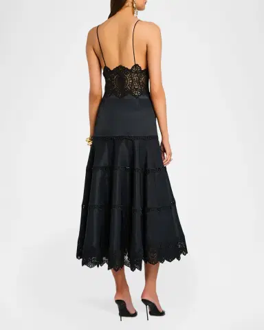 Retrofête Leilani Embroidered A-Line Midi Dress | Thumbnail 3 Retrofête Leilani Embroidered A-Line Midi Dress | Thumbnail 3