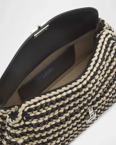 Toteme Mini T-Lock Woven Leather Clutch Bag | Thumbnail 4 Toteme Mini T-Lock Woven Leather Clutch Bag | Thumbnail 4