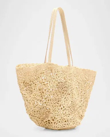 BTB Los Angeles Lacera Woven Raffia Tote Bag | Thumbnail 3 BTB Los Angeles Lacera Woven Raffia Tote Bag | Thumbnail 3