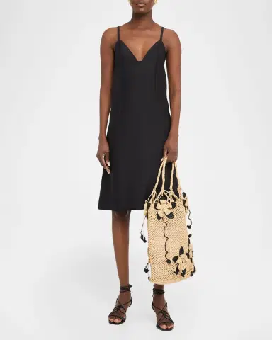 BTB Los Angeles Blaine Raffia Floral Appliqué Tote Bag | Thumbnail 5 BTB Los Angeles Blaine Raffia Floral Appliqué Tote Bag | Thumbnail 5