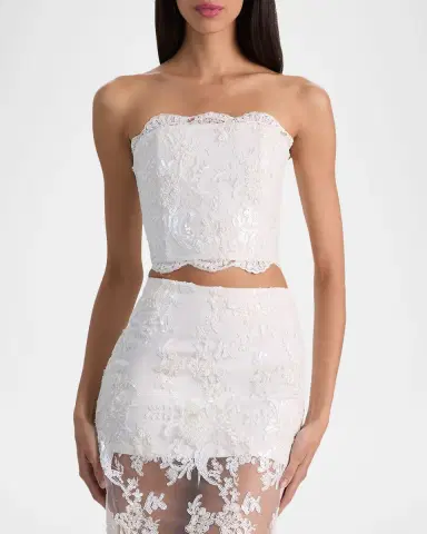 ALICE + OLIVIA Ceresi Embellished Lace Top | Thumbnail 3 ALICE + OLIVIA Ceresi Embellished Lace Top | Thumbnail 3