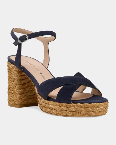 Stuart Weitzman 80mm Dayna Suede Espadrille Platform Sandals | Thumbnail 3 Stuart Weitzman 80mm Dayna Suede Espadrille Platform Sandals | Thumbnail 3
