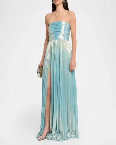 Retrofête Sevyn Strapless Metallic Dress | Thumbnail 3 Retrofête Sevyn Strapless Metallic Dress | Thumbnail 3