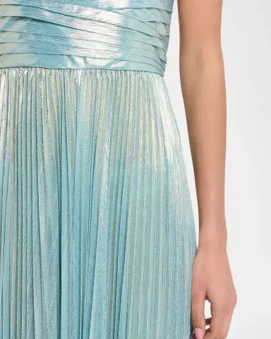 Retrofête Sevyn Strapless Metallic Dress | Thumbnail 4 Retrofête Sevyn Strapless Metallic Dress | Thumbnail 4