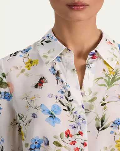 ALICE + OLIVIA Twisting Vines Willa Placket Top | Thumbnail 5 ALICE + OLIVIA Twisting Vines Willa Placket Top | Thumbnail 5