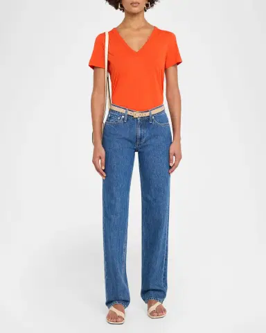 Rag & Bone Harlow Low-Rise Straight-Leg Denim Jeans | Thumbnail 2 Rag & Bone Harlow Low-Rise Straight-Leg Denim Jeans | Thumbnail 2