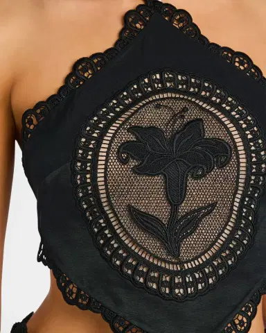 Retrofête Summer Embroidered Halter Top | Thumbnail 4 Retrofête Summer Embroidered Halter Top | Thumbnail 4