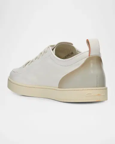 Santoni Men's Off Duty Leather Low-Top Sneakers | Thumbnail 4 Santoni Men's Off Duty Leather Low-Top Sneakers | Thumbnail 4