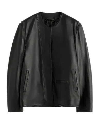 Toteme Minimal Leather Biker Jacket | Thumbnail 1 Toteme Minimal Leather Biker Jacket | Thumbnail 1