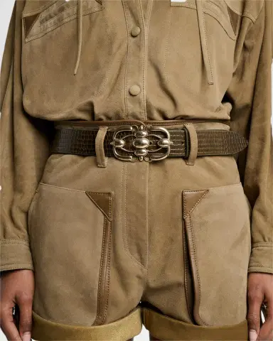 Isabel Marant Mirko Croc-Embossed Leather Belt | Thumbnail 2 Isabel Marant Mirko Croc-Embossed Leather Belt | Thumbnail 2