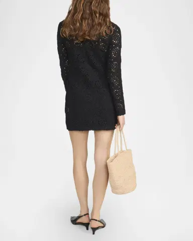 Frame The Crochet Keyhole Mini Dress | Thumbnail 2 Frame The Crochet Keyhole Mini Dress | Thumbnail 2