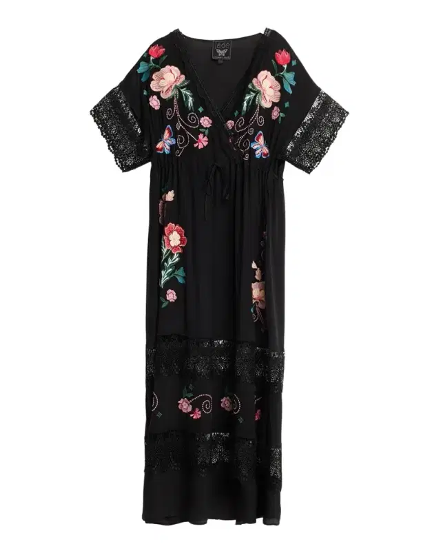 Amapola Embroidered Lace-Trim Maxi Dress Amapola Embroidered Lace-Trim Maxi Dress