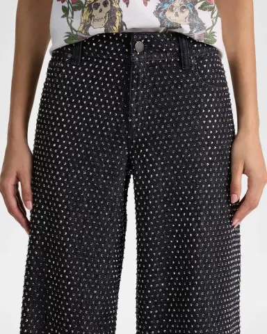 ALICE + OLIVIA Amazing Low-Rise Embellished Jeans | Thumbnail 5 ALICE + OLIVIA Amazing Low-Rise Embellished Jeans | Thumbnail 5
