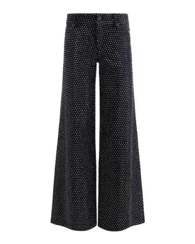 ALICE + OLIVIA Amazing Low-Rise Embellished Jeans | Thumbnail 1 ALICE + OLIVIA Amazing Low-Rise Embellished Jeans | Thumbnail 1