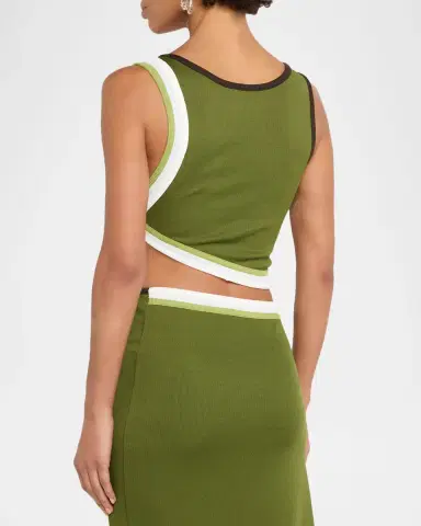 Christopher Esber Verner Asymmetric Crop Tank Top | Thumbnail 2 Christopher Esber Verner Asymmetric Crop Tank Top | Thumbnail 2