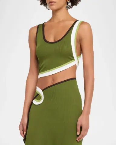 Christopher Esber Verner Asymmetric Crop Tank Top | Thumbnail 3 Christopher Esber Verner Asymmetric Crop Tank Top | Thumbnail 3