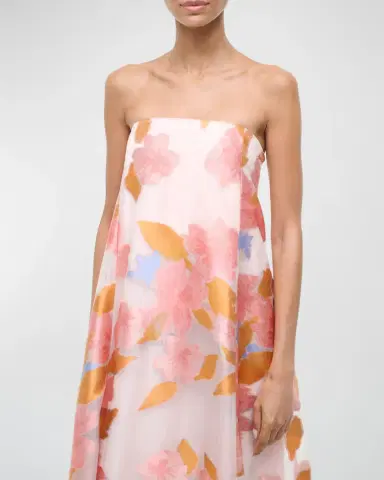 Staud Allyson Floral Jacquard Organza Dress | Thumbnail 6 Staud Allyson Floral Jacquard Organza Dress | Thumbnail 6