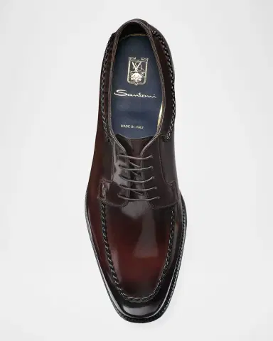 Santoni Men's Meraviglia Leather Derby Shoes | Thumbnail 3 Santoni Men's Meraviglia Leather Derby Shoes | Thumbnail 3