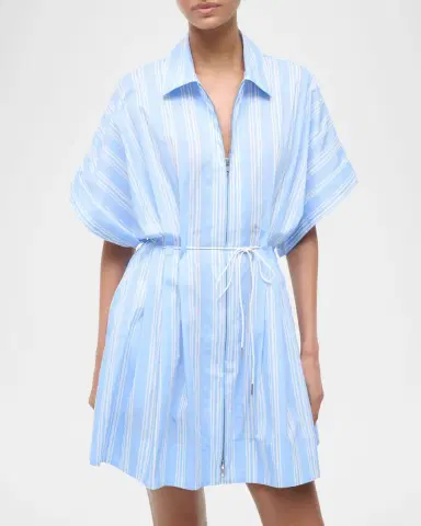 STAUD Cori Striped Cotton Mini Dress | Thumbnail 4 STAUD Cori Striped Cotton Mini Dress | Thumbnail 4