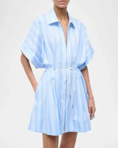 STAUD Cori Striped Cotton Mini Dress | Thumbnail 5 STAUD Cori Striped Cotton Mini Dress | Thumbnail 5