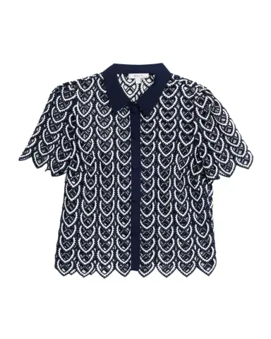 Milly Addison Collared Lace Top | Thumbnail 1 Milly Addison Collared Lace Top | Thumbnail 1