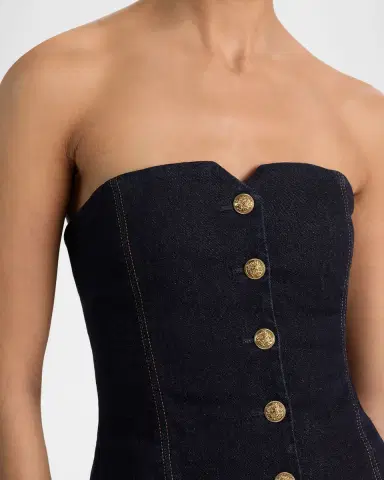 ALICE + OLIVIA Kelcey Denim Strapless Top | Thumbnail 4 ALICE + OLIVIA Kelcey Denim Strapless Top | Thumbnail 4