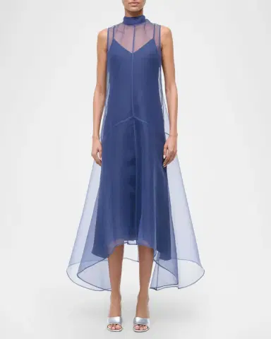Staud Auden Organza High-Low Dress | Thumbnail 2 Staud Auden Organza High-Low Dress | Thumbnail 2
