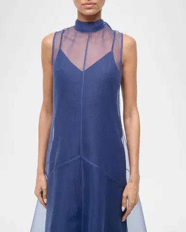 Staud Auden Organza High-Low Dress | Thumbnail 4 Staud Auden Organza High-Low Dress | Thumbnail 4